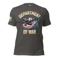 Department of War Graphic Tee, Veteran Family Owned Brand for the US military . asphalt