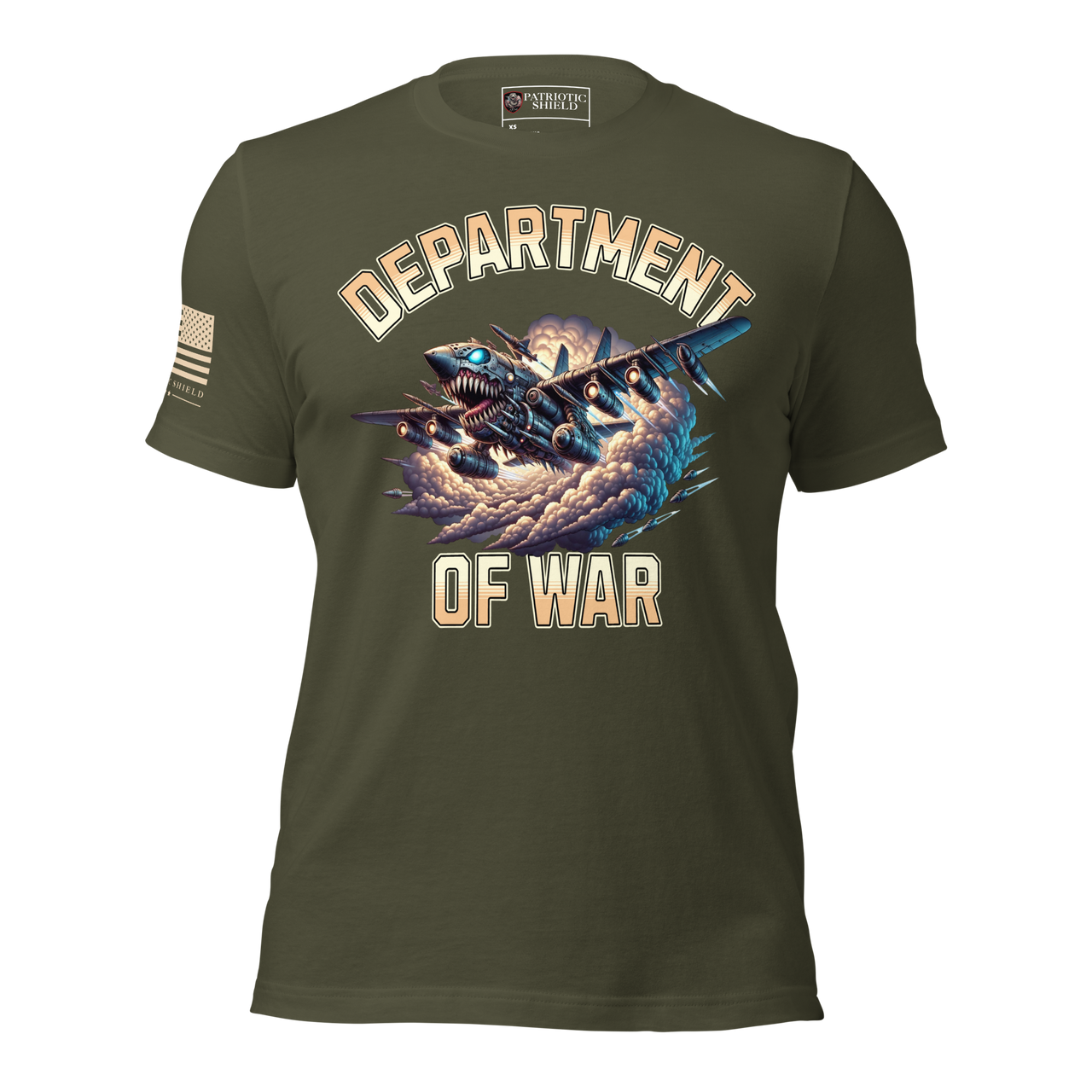 Patriotic T-Shirt for Faith and Freedom Warriors. military green