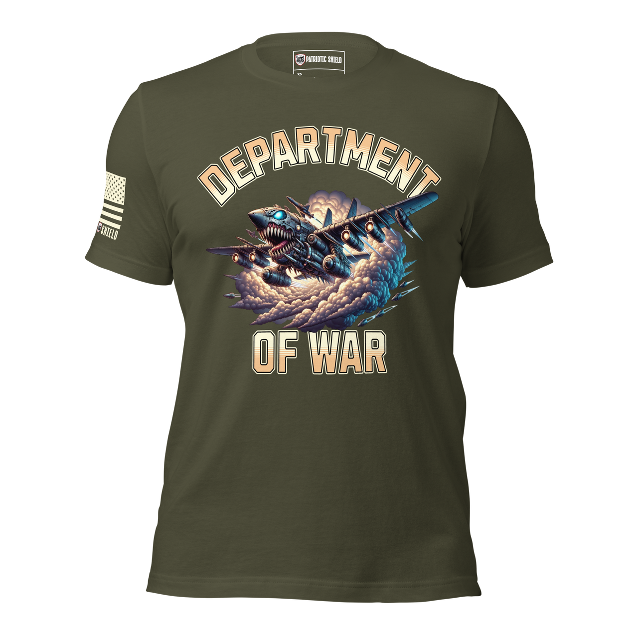 Patriotic T-Shirt for Faith and Freedom Warriors. military green