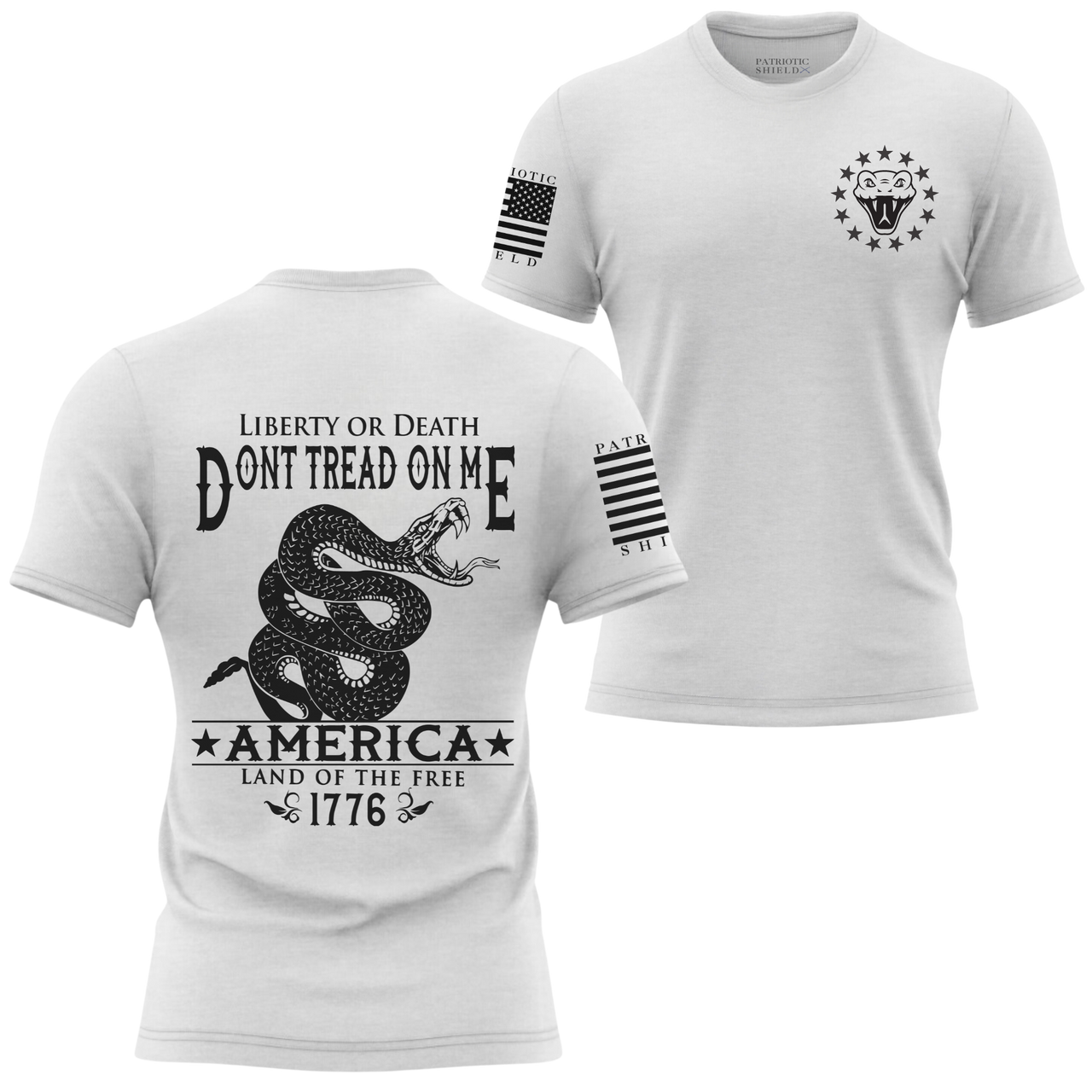 Bold Don’t Tread on Me T-Shirt showcasing American attitude.