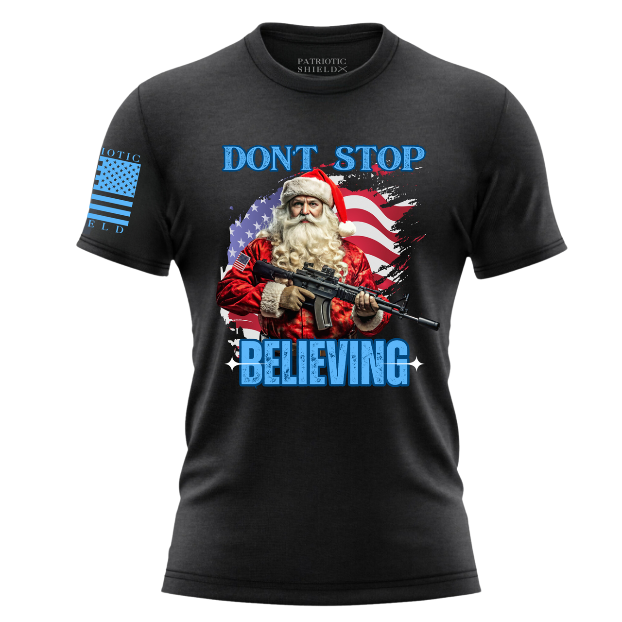 Holiday T-Shirt for Freedom Lovers – Pro-Gun Christmas Apparel. black