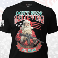 Don’t Stop Believing patriotic Christmas shirt for men and women