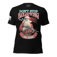 2nd Amendment holiday shirt Santa armed design. black