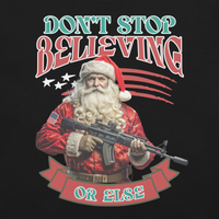 American flag Santa shirt veteran family owned