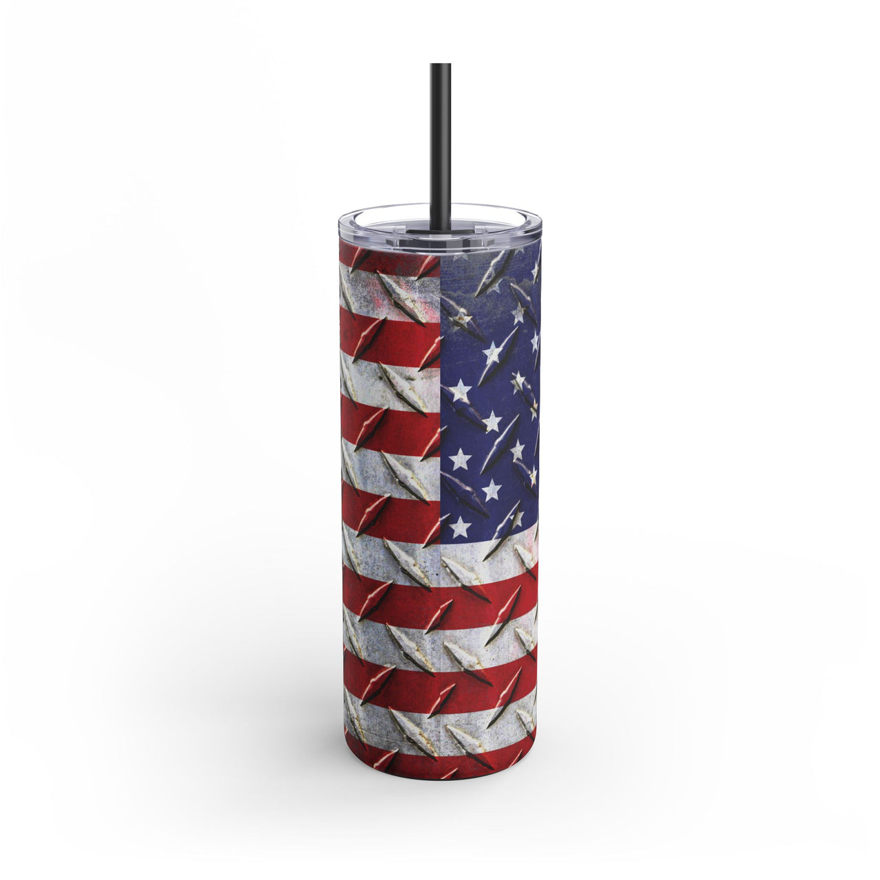 back view of our20oz insulated Don’t Tread on Me tumbler for freedom lovers and veterans