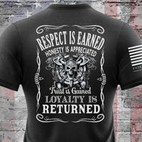 Thumbnail for Earn Your Respect T-shirt- Patriotic Warrior Apparel