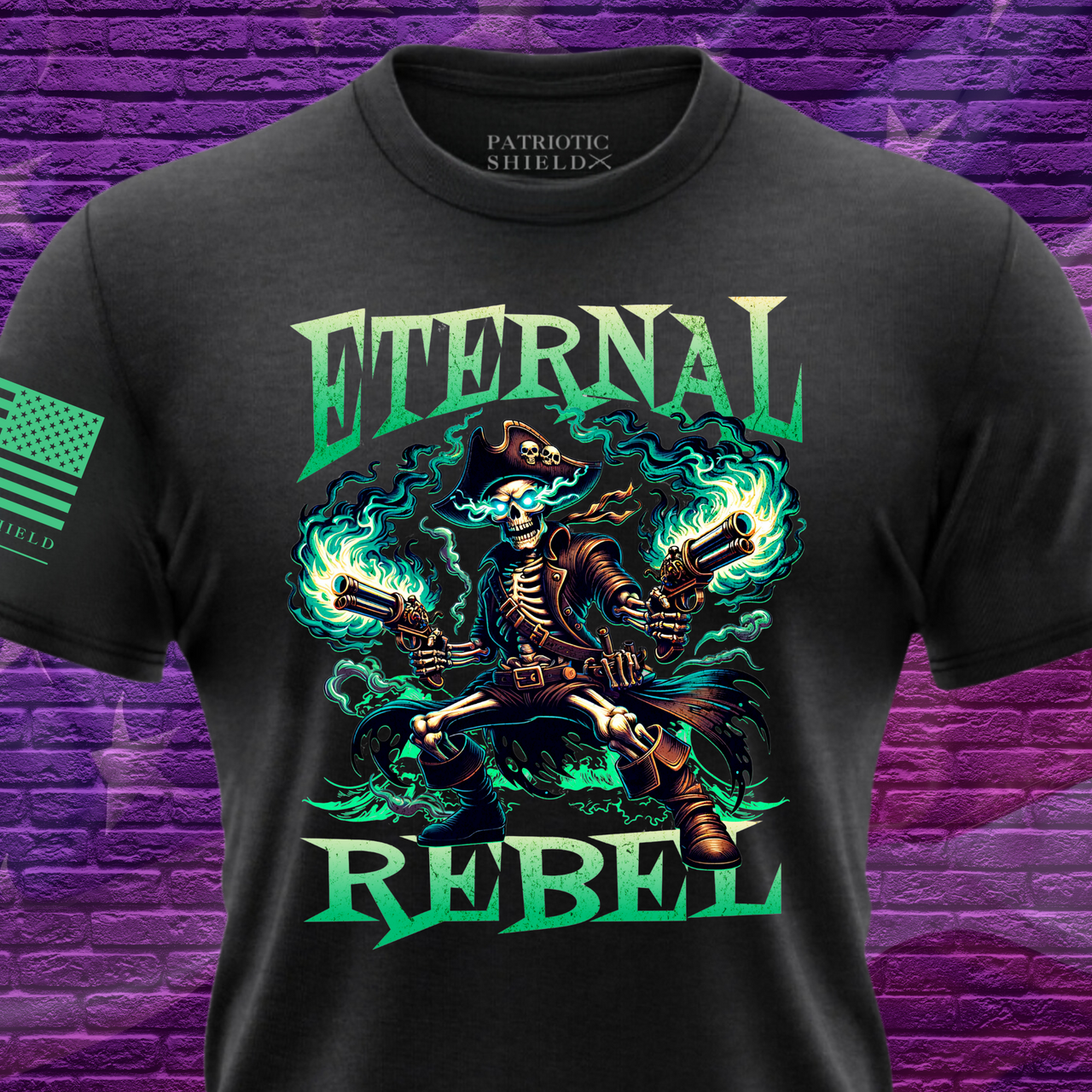 Patriotic Halloween rebel shirt for warriors