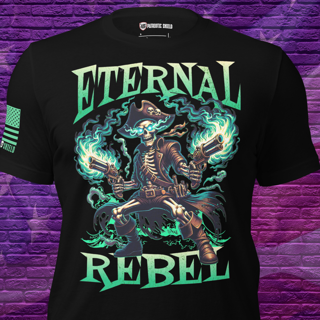 Patriotic Halloween rebel shirt for warriors