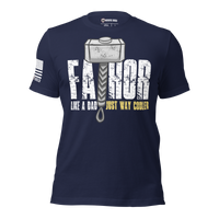 FaThor Shirt – Norse Mythology & Patriotic Mashup. navy