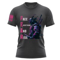 Thumbnail for Fear: Face Everything and Rise T-Shirt - Motivational gear for patriotic warriors. Black