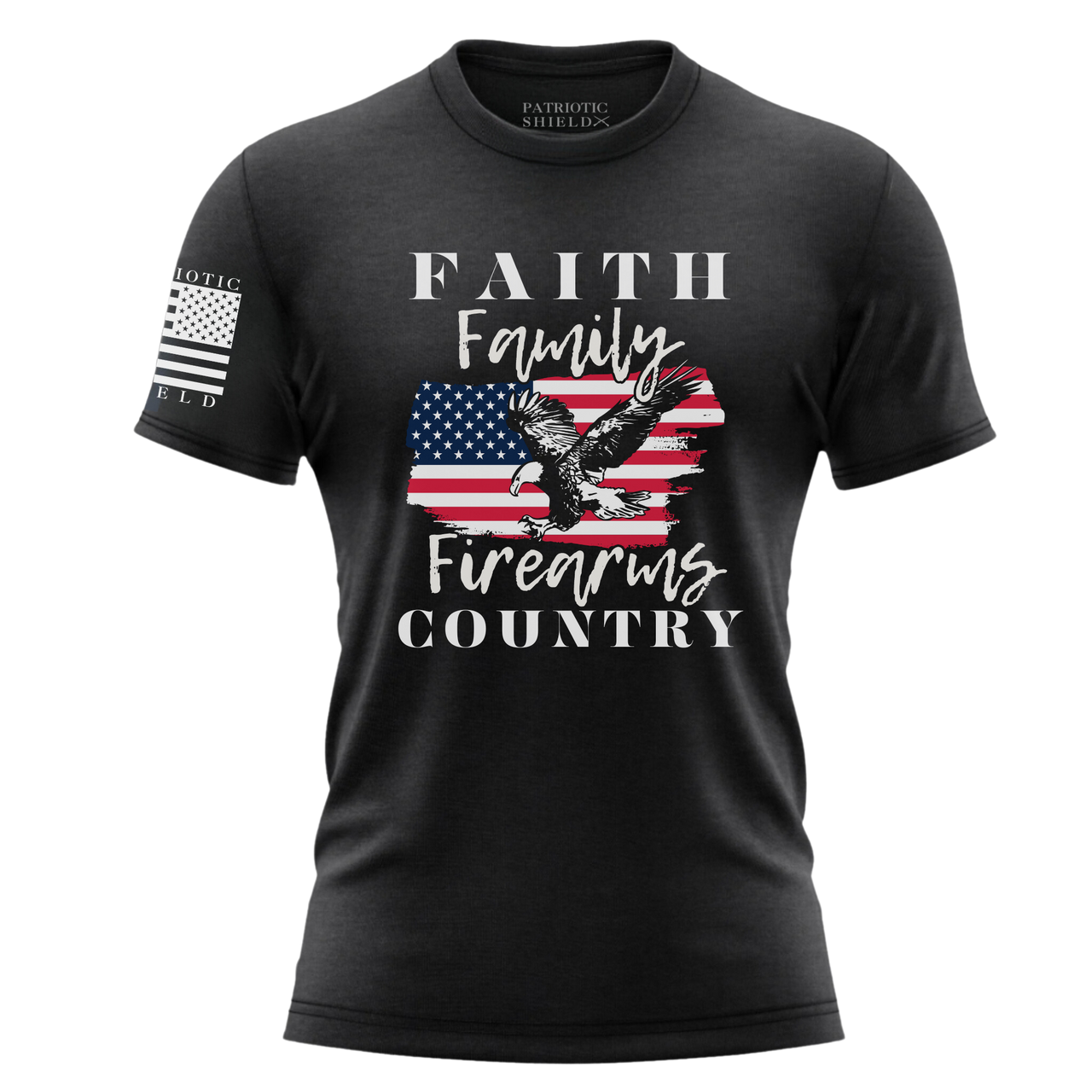 Faith, Family, Firearms, and Country T-Shirt