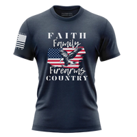 Thumbnail for Faith, Family, Firearms, and Country T-Shirt