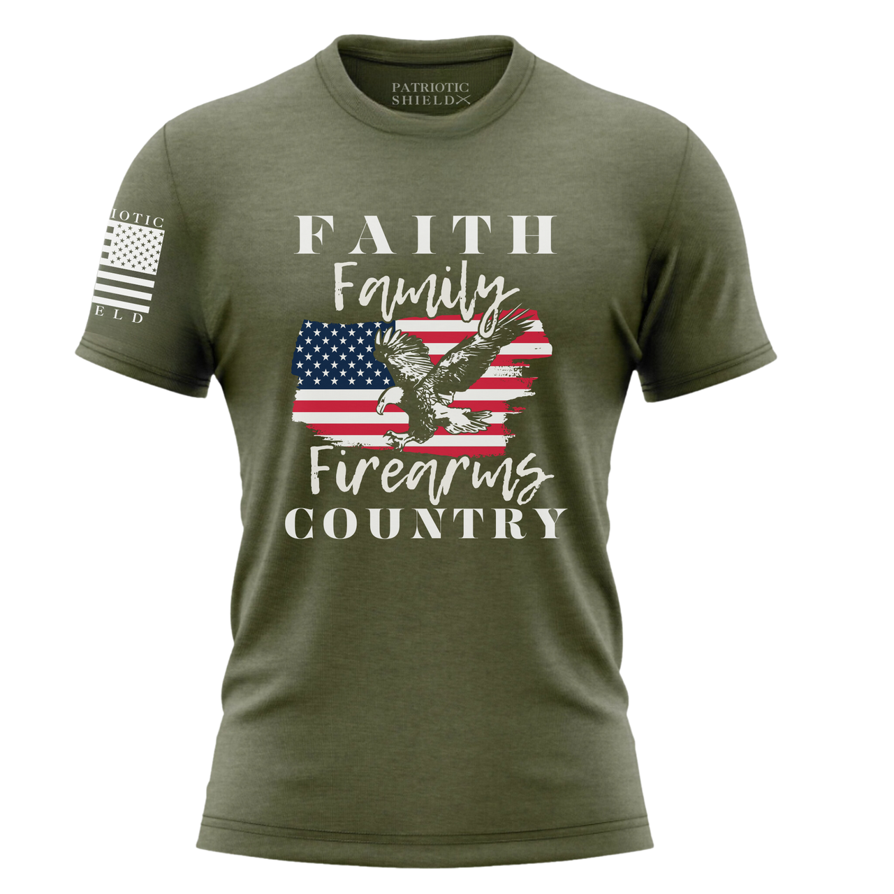 Faith, Family, Firearms, and Country T-Shirt