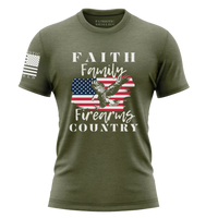 Thumbnail for Faith, Family, Firearms, and Country T-Shirt