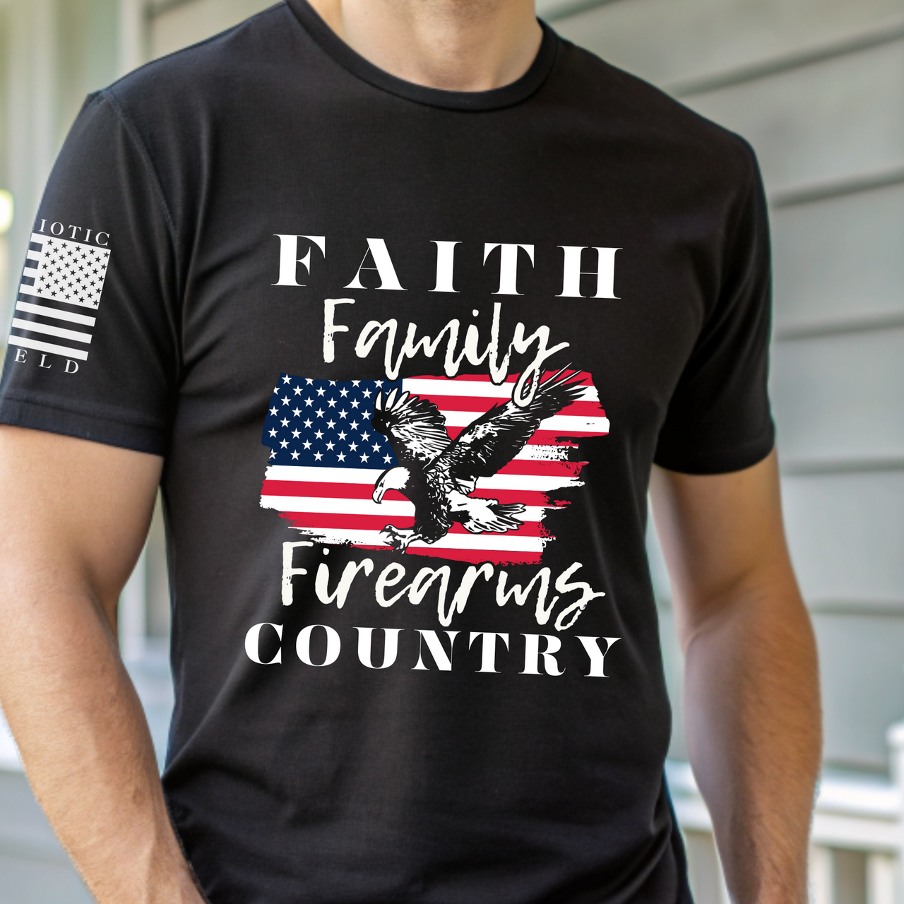 Faith, Family, Firearms, and Country T-Shirt