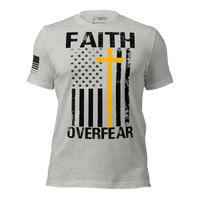 Thumbnail for Faith Over Fear Christian apparel . athletic heather