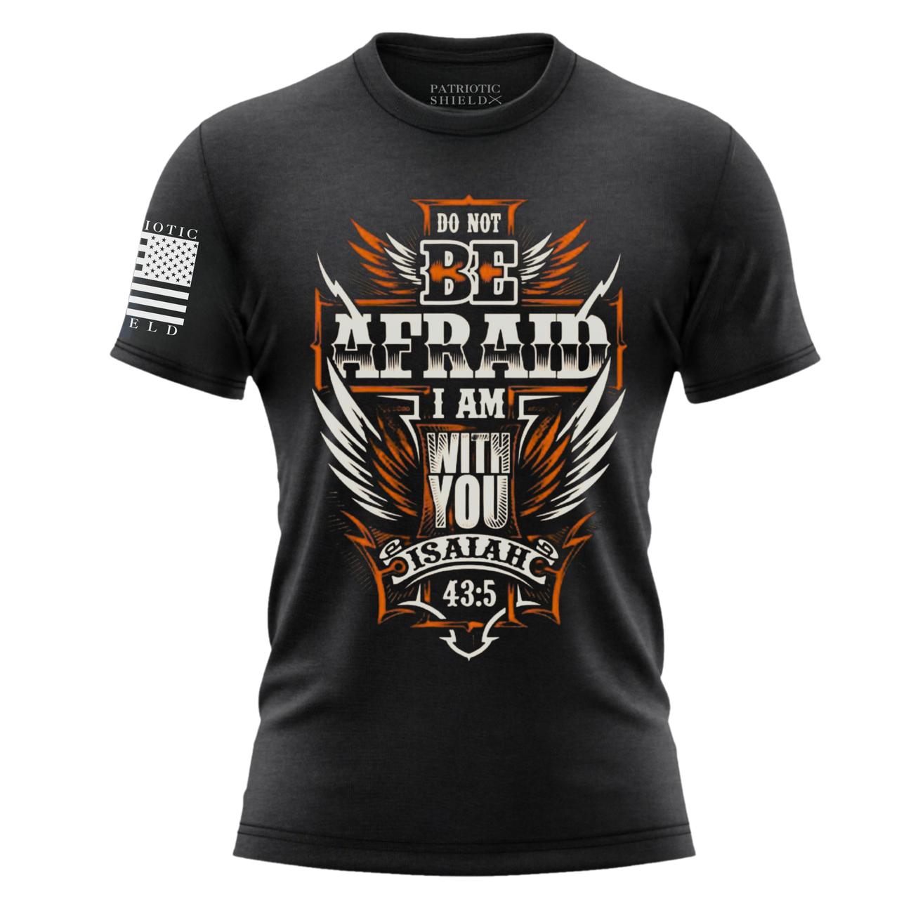 Faithful Shield T-Shirt - Inspirational design for faith warriors. black