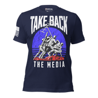 Fake News t-shirt modern patriotic apparel. navy