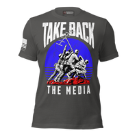 Fake News t-shirt pro free speech clothing. asphalt