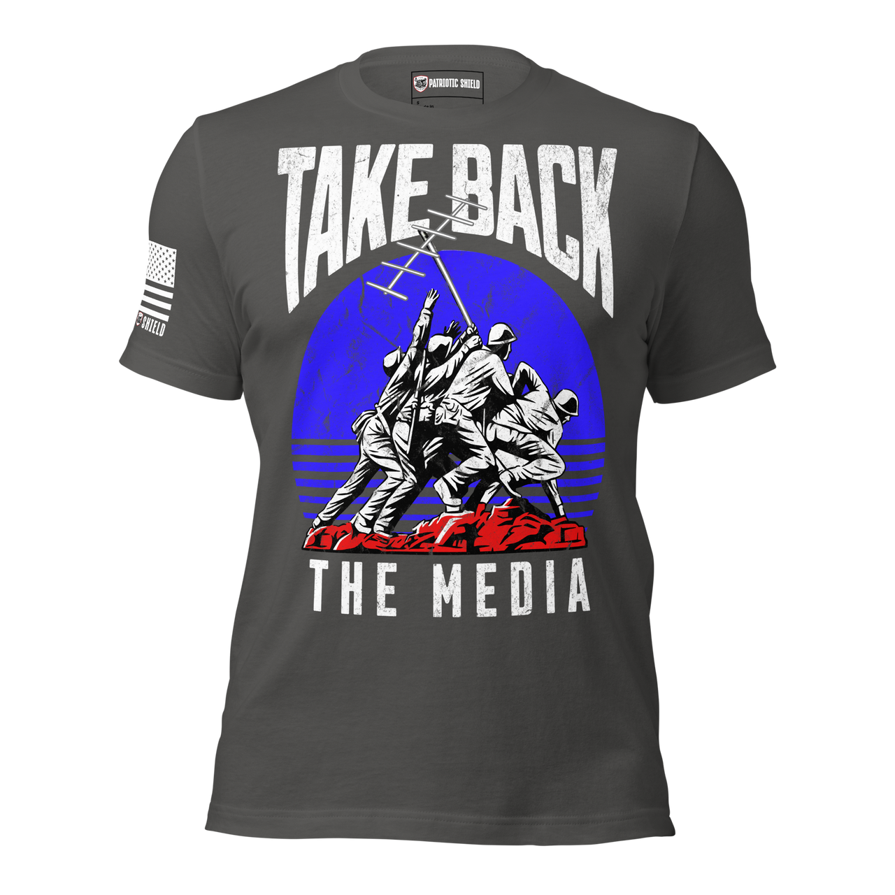 Fake News t-shirt pro free speech clothing. asphalt
