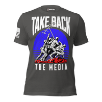 Fake News t-shirt pro free speech clothing. asphalt