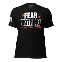 Fear Nothing Patriotic Shirt with Grit and Strength. black