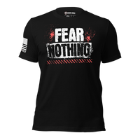 Fear Nothing Patriotic Shirt with Grit and Strength. black