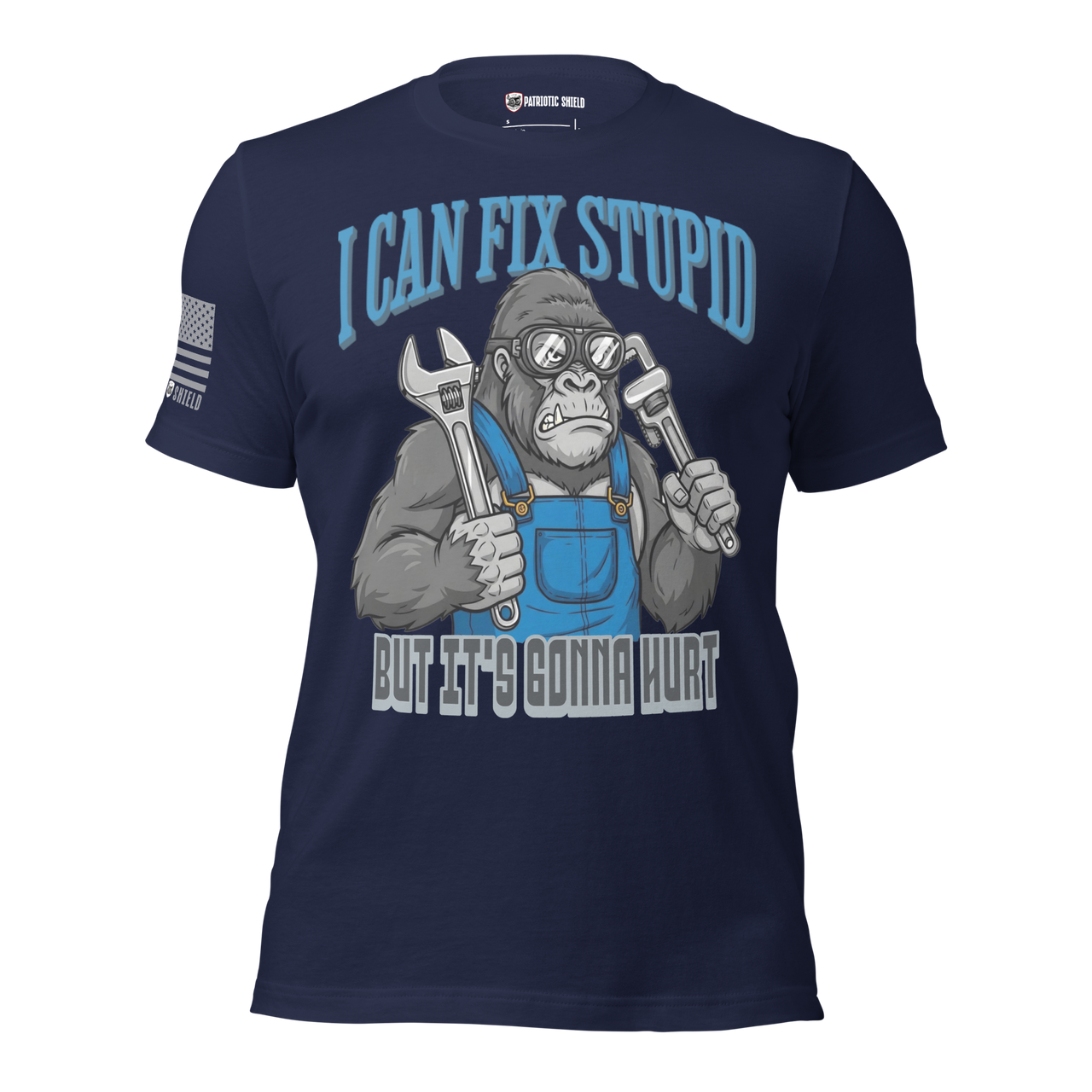 Sarcastic statement shirt and funny gift for veterans and first responders. navy