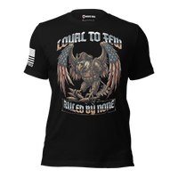 Flying Solo patriotic graphic tee celebrating American freedom and independence