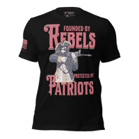 revolutionary war inspired patriotic t shirt. black