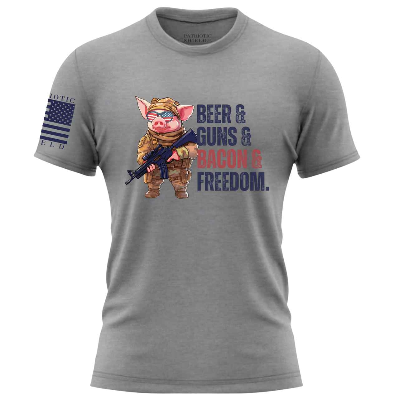 Freedom Feast T-Shirt - Apparel for bold and proud patriots. athletic heather