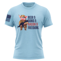 Thumbnail for Freedom Feast T-Shirt - Apparel for holidays honoring our American freedoms. baby blue