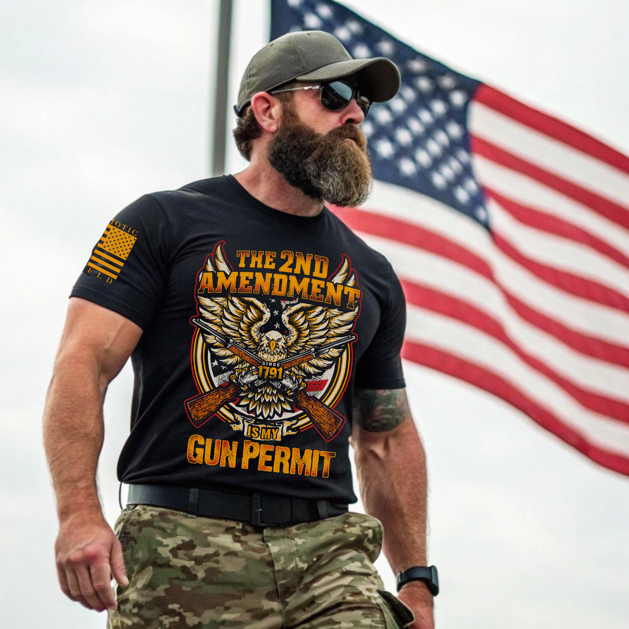 Freedom Defender T-Shirt - Apparel for patriotic defenders of the 2nd amendment.