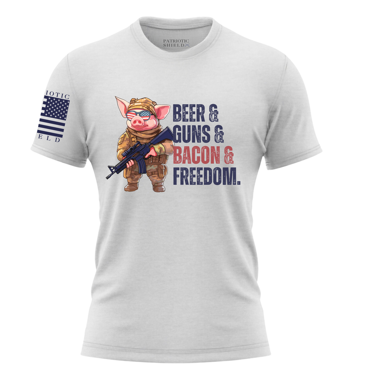 Patriotic Freedom Feast T-Shirt for those who enjoy our patriotic way of life. white