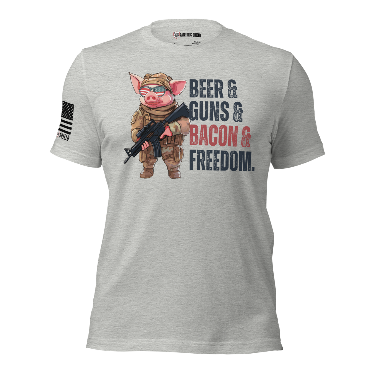 Freedom Feast T-Shirt - Apparel for bold and proud patriots. athletic heather