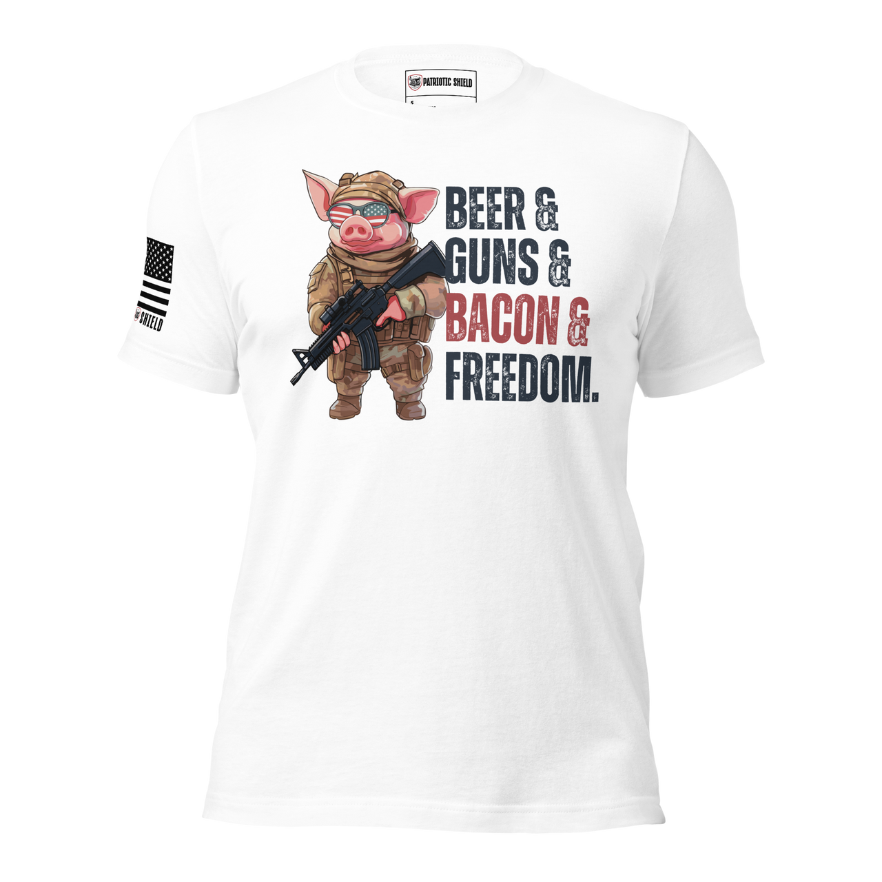 Patriotic Freedom Feast T-Shirt for those who enjoy our patriotic way of life. white