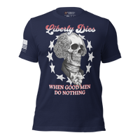 Freedom Never Rests t-shirt constitutional patriot clothing. navy