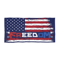 oversized 30x60 freedom patriotic beach towel for beach vacations
