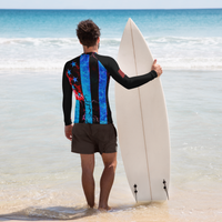 patriotic UPF 50 rash guard with freedom graphic sleeve design