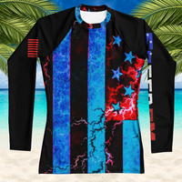 freedom strikes patriotic rash guard long sleeve with freedom sleeve graphic