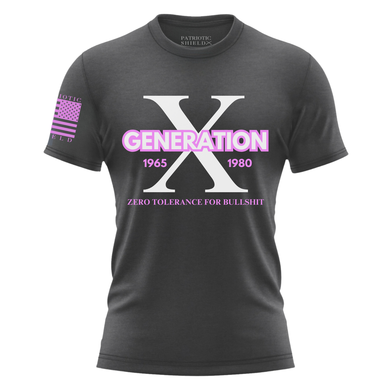 Empowering and retro-inspired Generation X T-shirt for women. Black