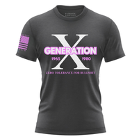 Thumbnail for Empowering and retro-inspired Generation X T-shirt for women. Black