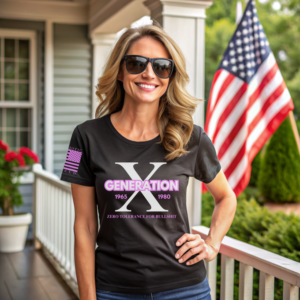 Soft and stylish Generation X T-shirt for women patriots