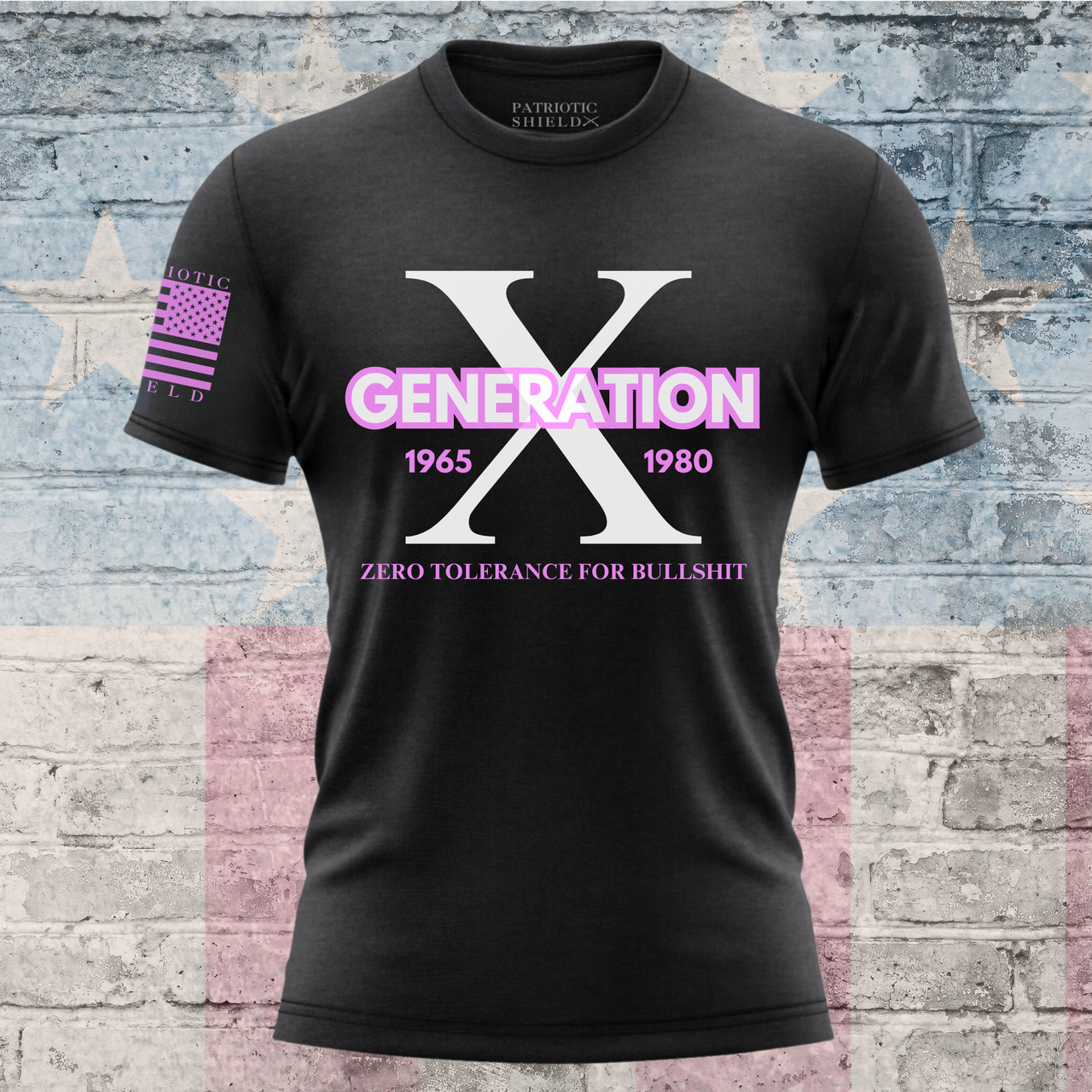 Timeless Generation X T-shirt for bold patriotic women