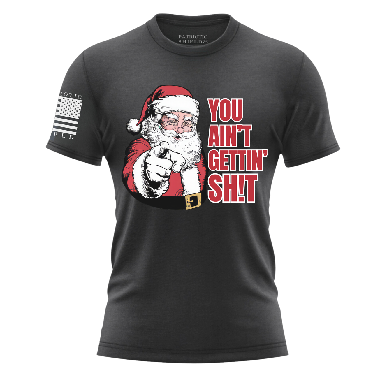 Bold Holiday Graphic Tee - Christmas Humor T-Shirt. black