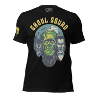 Vampire, werewolf, and frankenstein graphic shirt for patriots