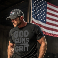 Faith and firepower t-shirt for conservative men and women