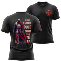 Thumbnail for God’s Warrior T-Shirt - A bold statement of faith and courage. black