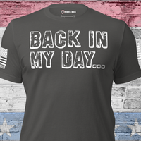 Funny good old days graphic t-shirt for men