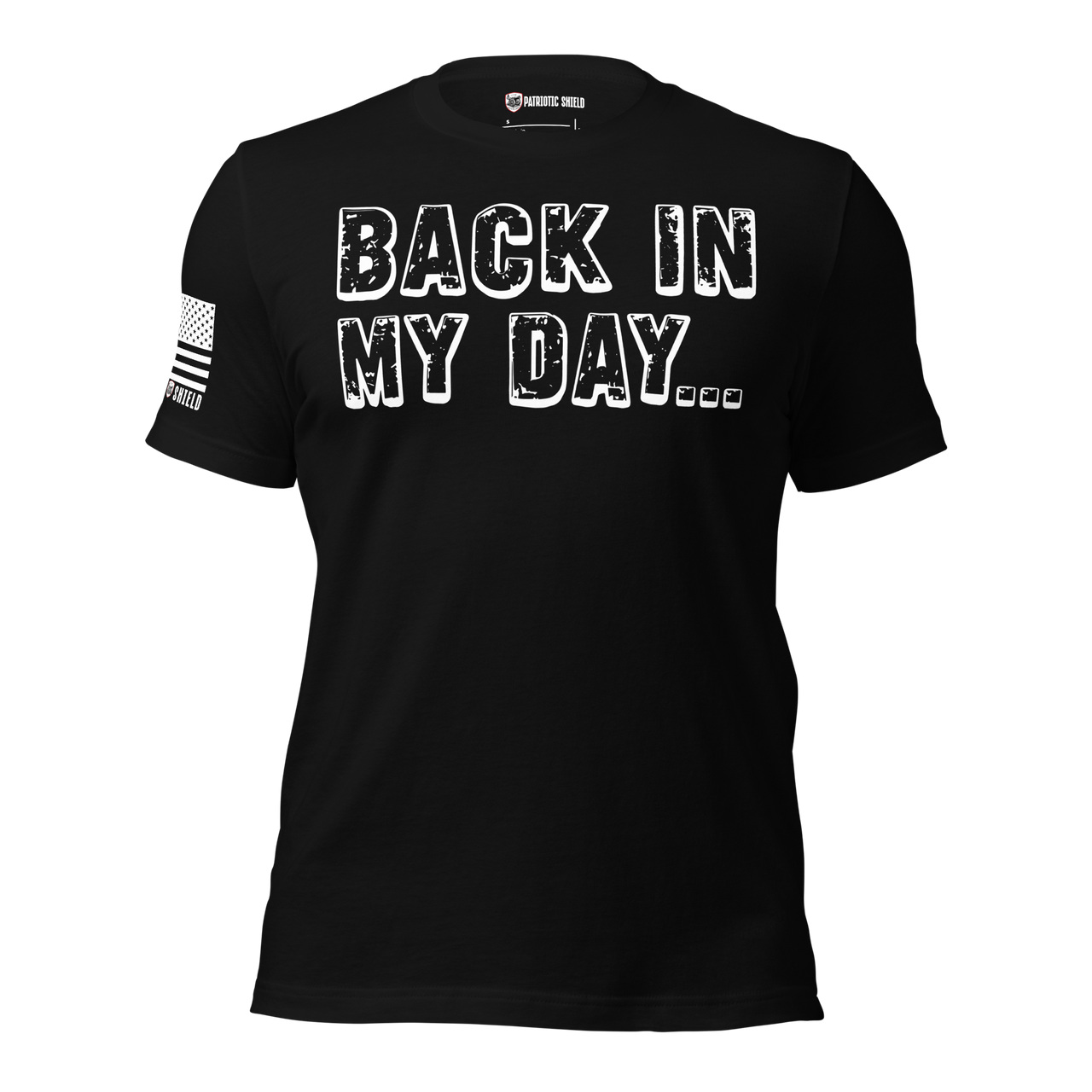 Vintage style nostalgic t-shirt for patriotic dads. black